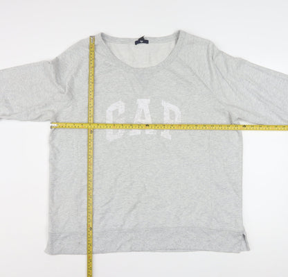 GAP Womens Grey XXL Pullover Sweatshirt Crew Neck Long Sleeve