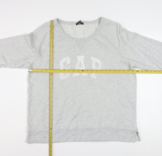 GAP Womens Grey XXL Pullover Sweatshirt Crew Neck Long Sleeve