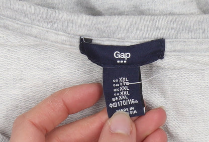 GAP Womens Grey XXL Pullover Sweatshirt Crew Neck Long Sleeve