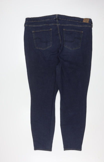 Levi Strauss Men's Blue 37x30 Slim Fit Dark Wash Denim Jeans