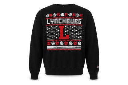Champion Men's Black Lynchburg Christmas Pullover Sweatshirt Size S