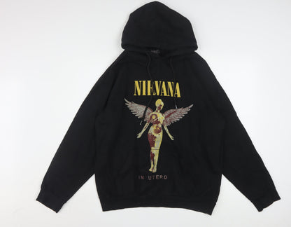 Nirvana Men's Black Pullover Hoodie In Utero Graphic S