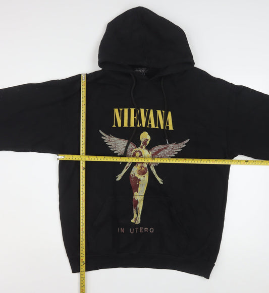Nirvana Men's Black Pullover Hoodie In Utero Graphic S