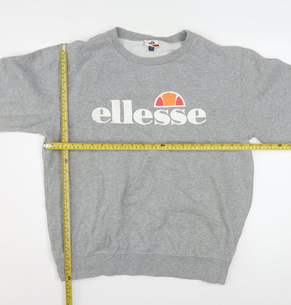 Ellesse Womens Grey Logo Crew Neck Sweatshirt UK 14