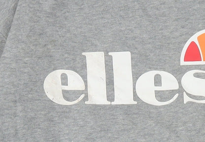 Ellesse Womens Grey Logo Crew Neck Sweatshirt UK 14