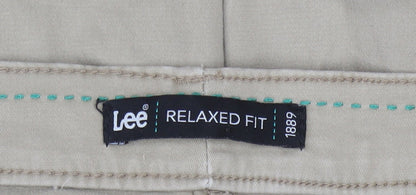 Lee Men's Beige Relaxed Fit Chino Trousers Size 2XL