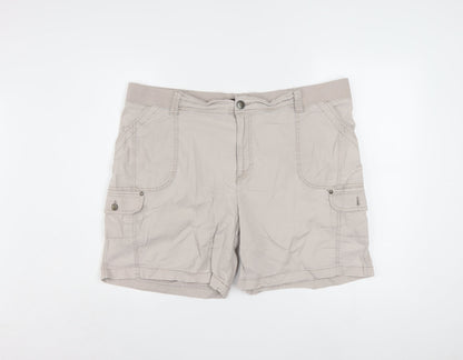 Lee Men Beige Cargo Shorts Relaxed Fit Cotton 22W
