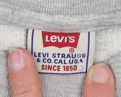 Levi's Men's Grey Regular Fit Crew Neck Pullover Sweatshirt Size L