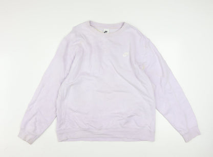 Nike Women’s Lilac Crew Neck Pullover Sweatshirt Size L