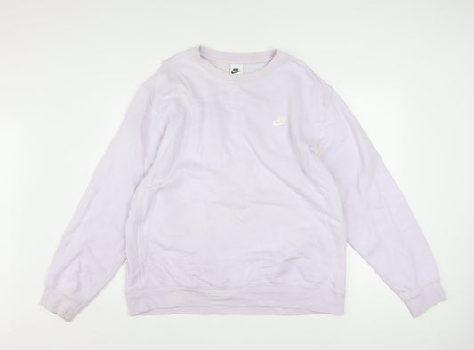 Nike Women’s Lilac Crew Neck Pullover Sweatshirt Size L