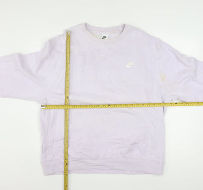 Nike Women’s Lilac Crew Neck Pullover Sweatshirt Size L