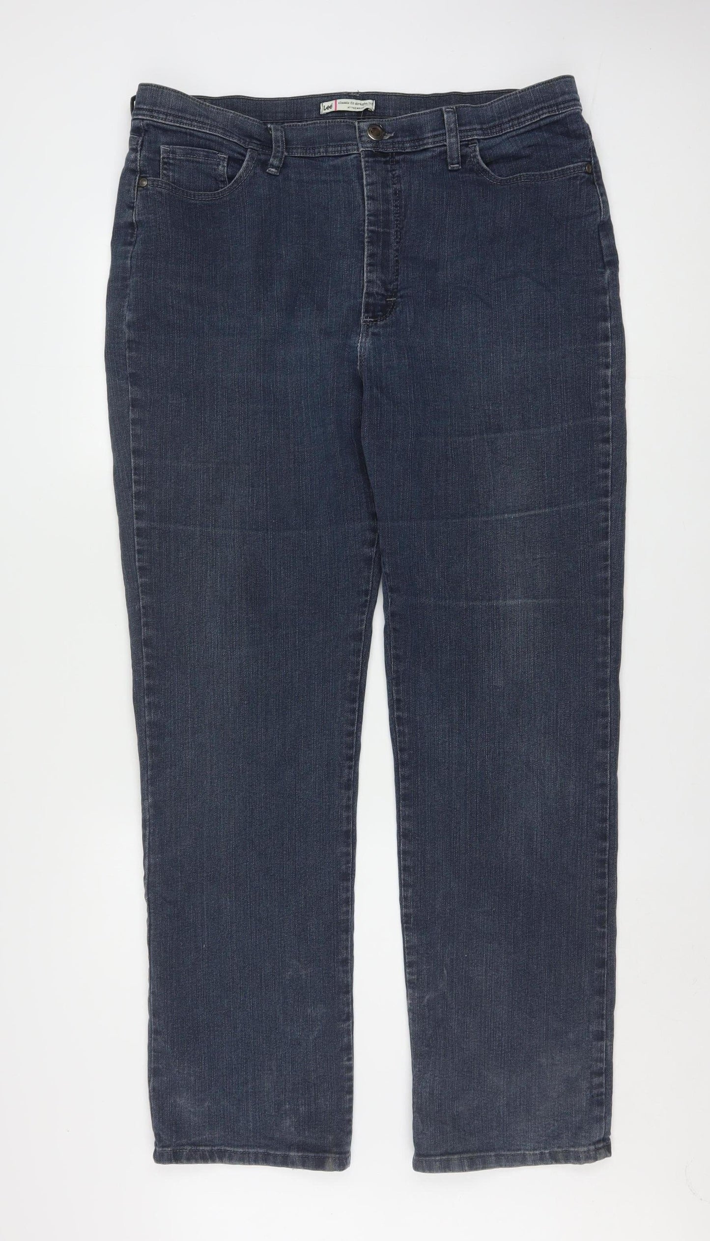 Lee Womens Blue Size 18 Tall Classic Straight Leg Denim Jeans
