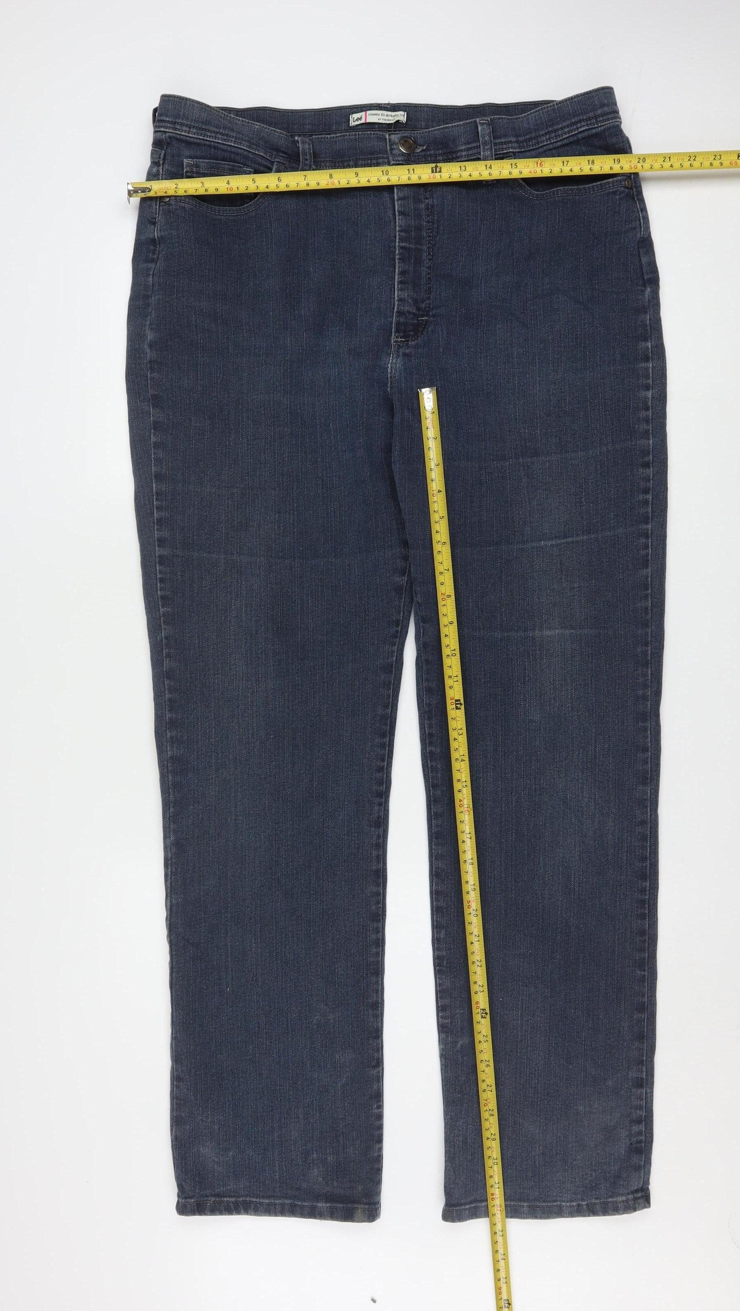 Lee Womens Blue Size 18 Tall Classic Straight Leg Denim Jeans