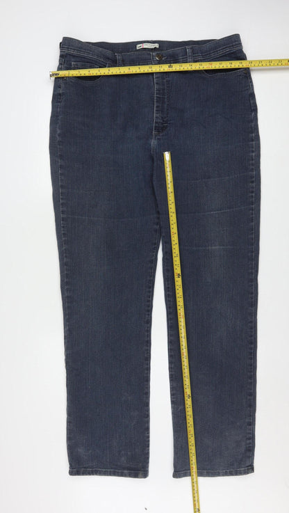 Lee Womens Blue Size 18 Tall Classic Straight Leg Denim Jeans