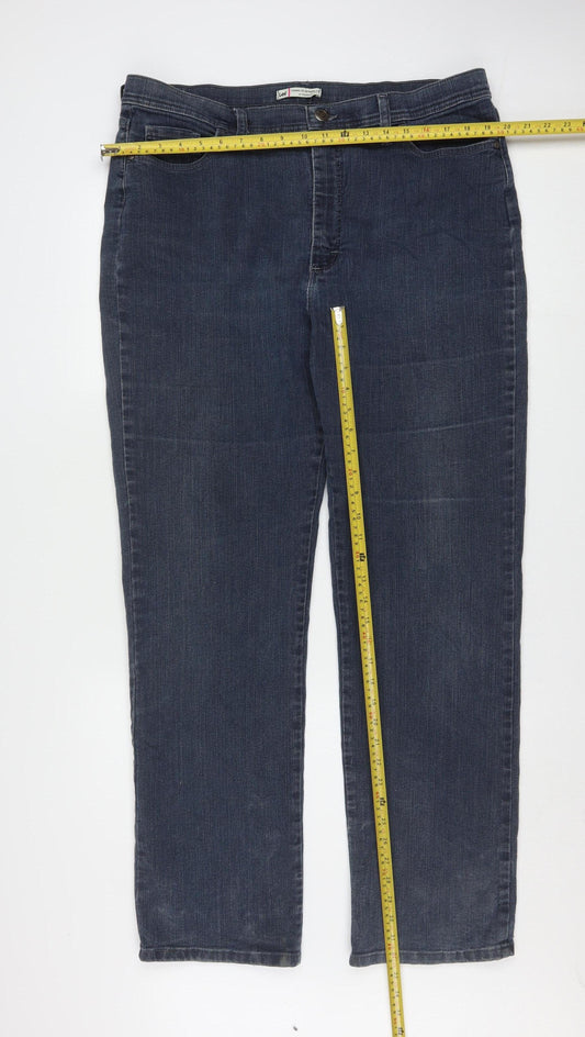 Lee Womens Blue Size 18 Tall Classic Straight Leg Denim Jeans
