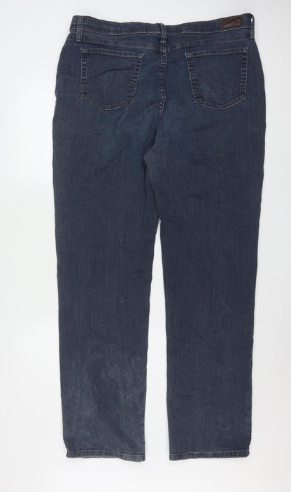 Lee Womens Blue Size 18 Tall Classic Straight Leg Denim Jeans