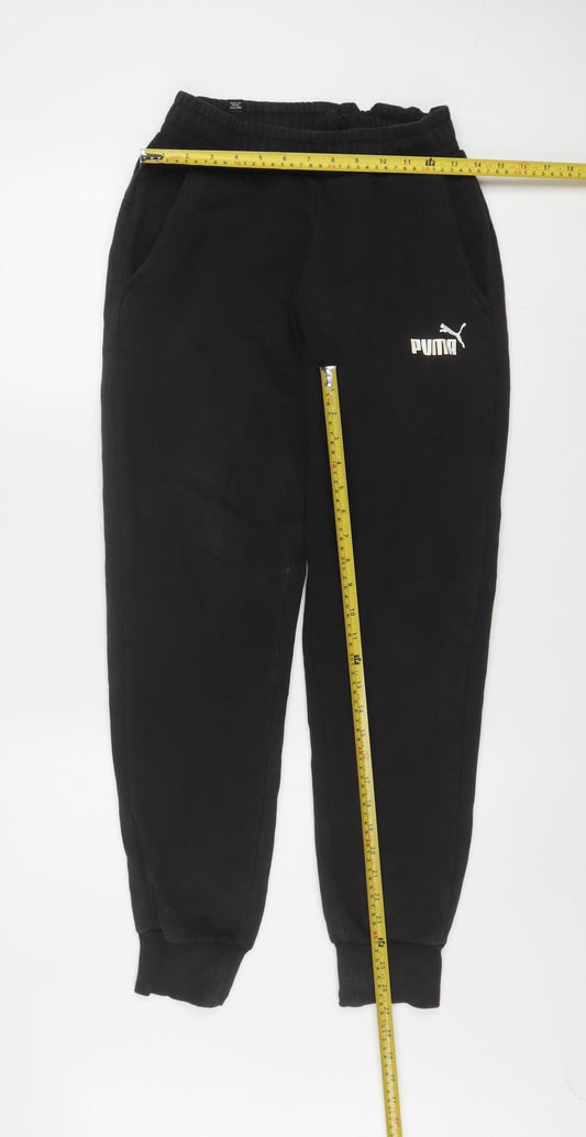 Puma Men's Black Jogger Sweatpants Trousers Size S Regular Fit