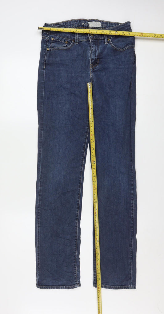 Levi's Women's Blue Straight Fit Denim Jeans Size 12 W28 L34