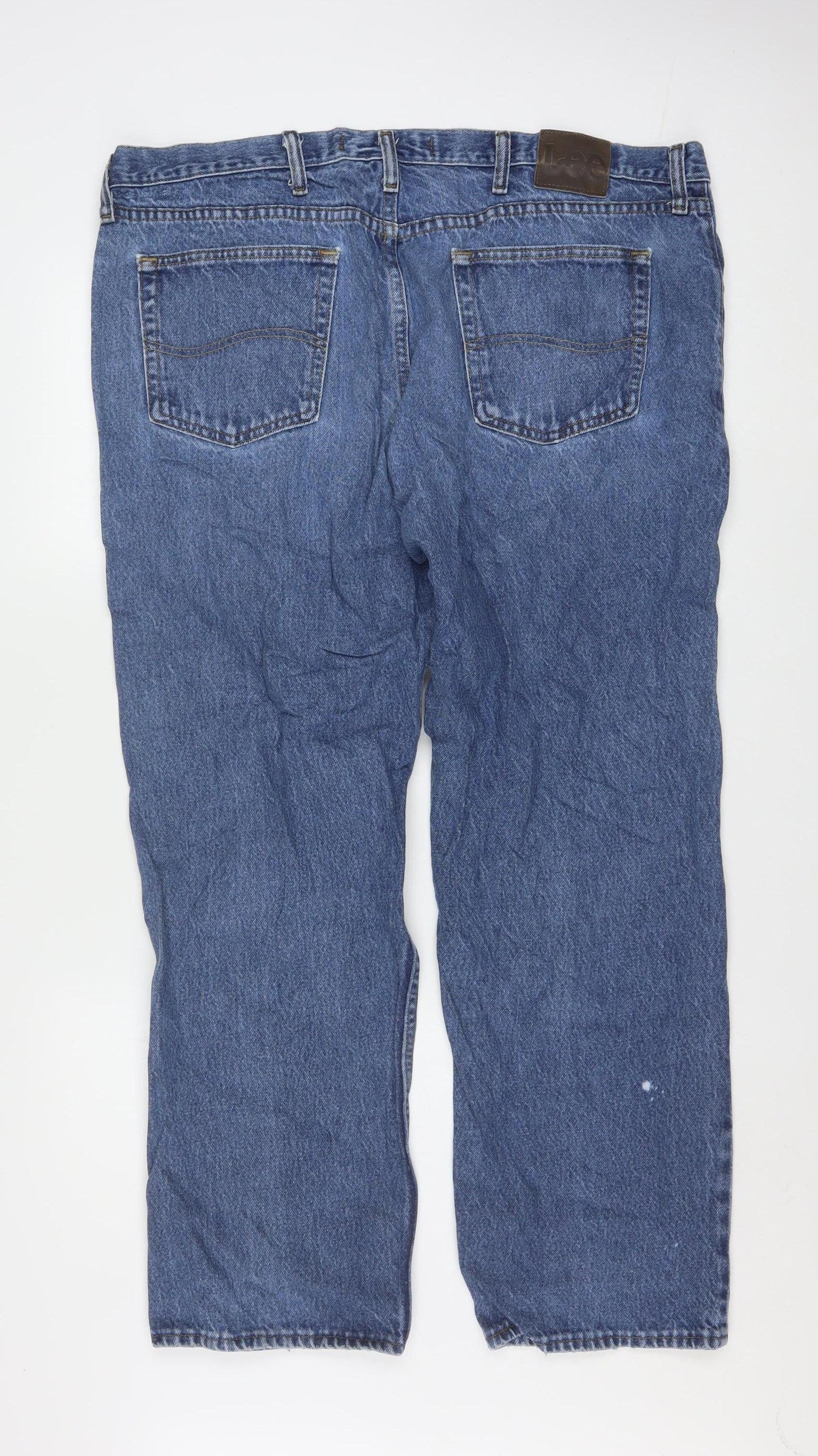 Lee Men's Blue Regular Fit Straight Leg Jeans 42x30 Denim