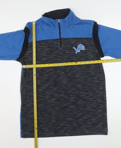 NFL Team Apparel Women's Blue 1/4 Zip Pullover Sweatshirt XL Polyester