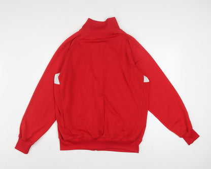 Nike Men's Red XL Polyester Track Jacket Athletic Soccer ThunderWolves