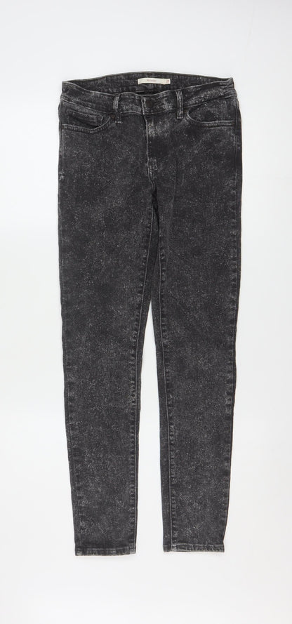 Levi's Women Black 711 Skinny Jeans Size 27 Slim Fit