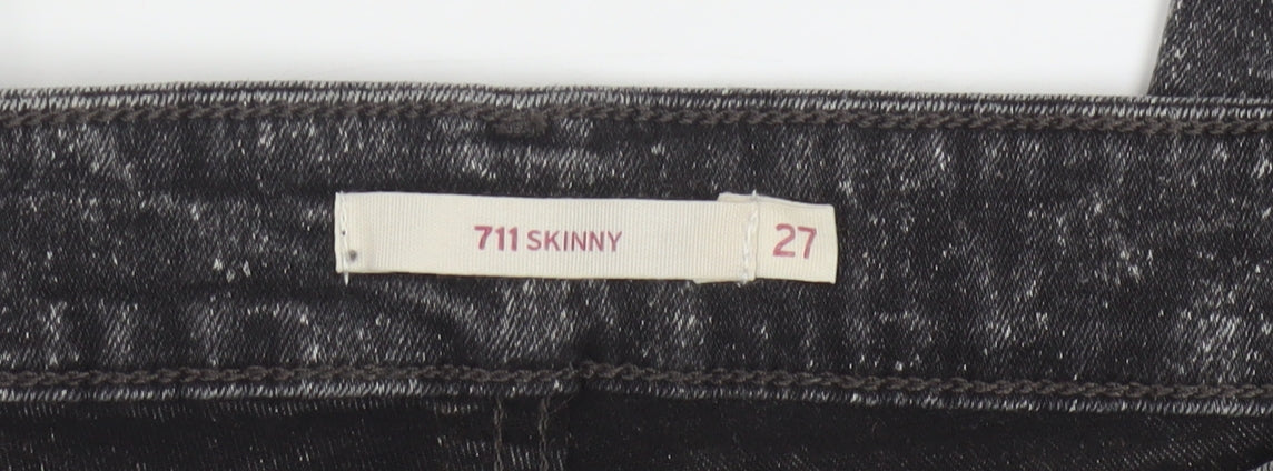 Levi's Women Black 711 Skinny Jeans Size 27 Slim Fit