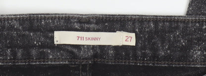 Levi's Women Black 711 Skinny Jeans Size 27 Slim Fit