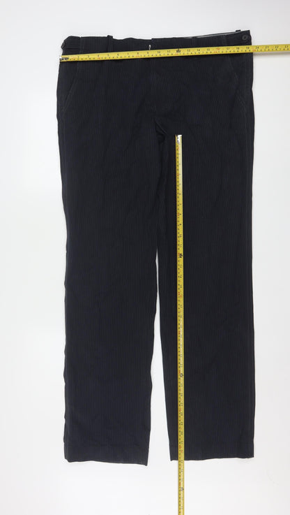 Hugo Boss Men’s Black Pinstripe Cotton Dress Pants Size 54R