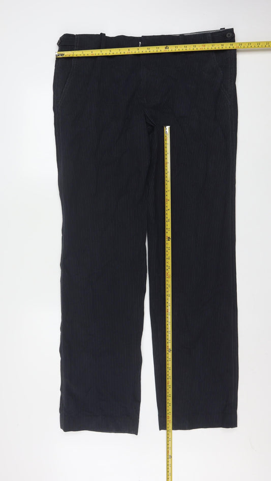 Hugo Boss Men’s Black Pinstripe Cotton Dress Pants Size 54R