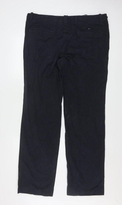 Hugo Boss Men’s Black Pinstripe Cotton Dress Pants Size 54R