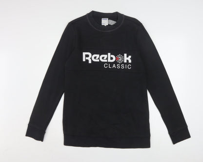Reebok Classic Black Cotton Blend Women's Sweatshirt Size S