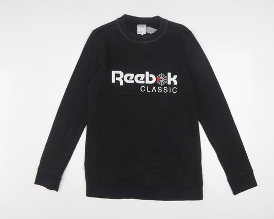 Reebok Classic Black Cotton Blend Women's Sweatshirt Size S