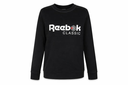 Reebok Classic Black Cotton Blend Women's Sweatshirt Size S