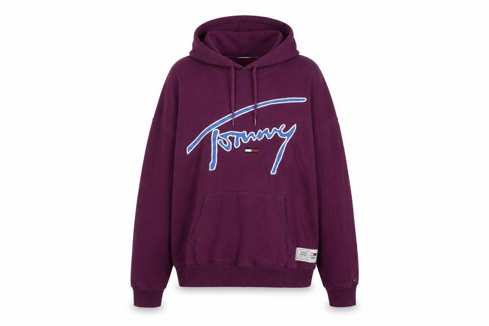 Tommy Jeans Women's Purple Cotton Pullover Hoodie Size S