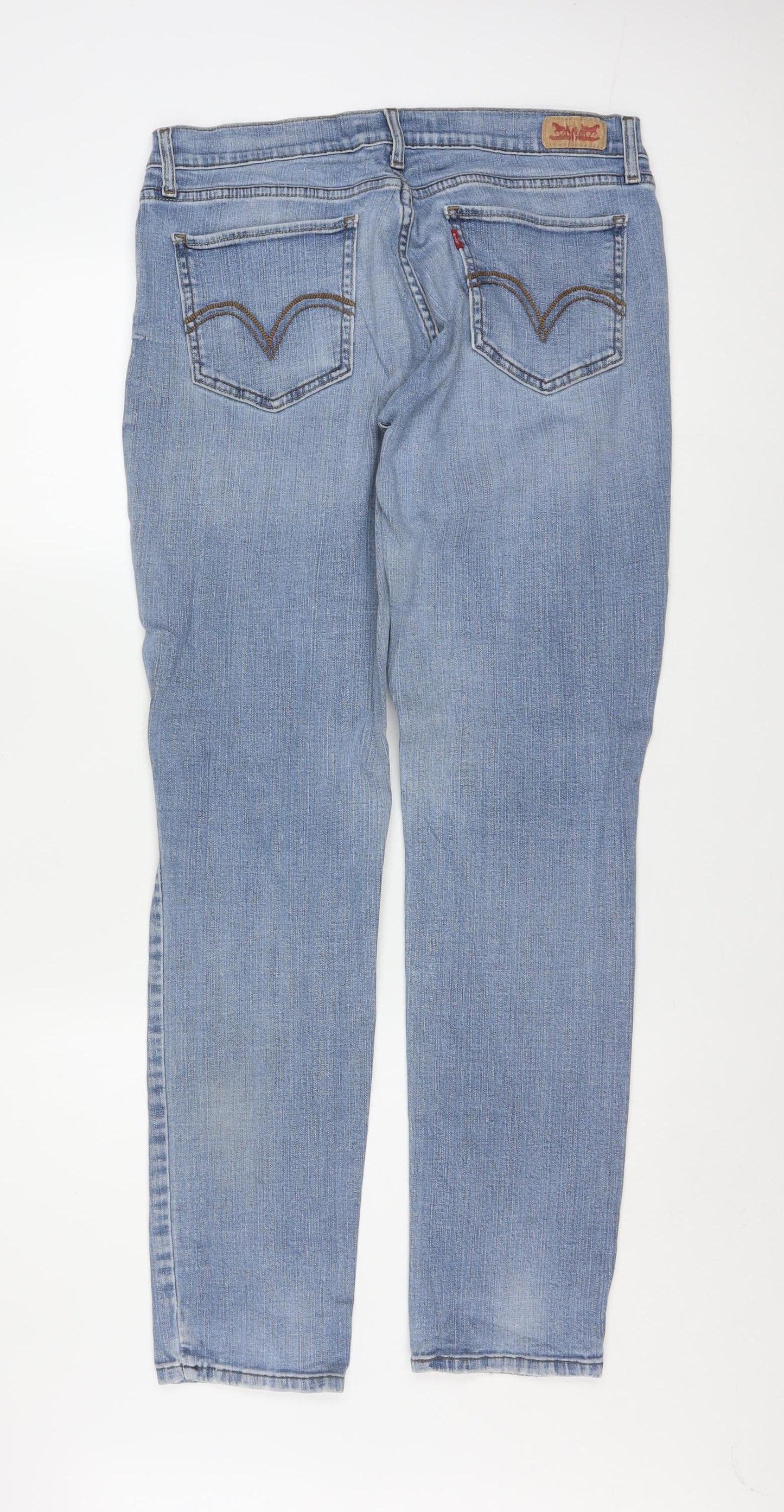 Levi's Women's Blue Straight Leg Stretch Denim Jeans Size M
