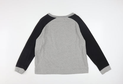 Disney Women’s Grey Black Minnie Mouse Pullover Sweatshirt XL