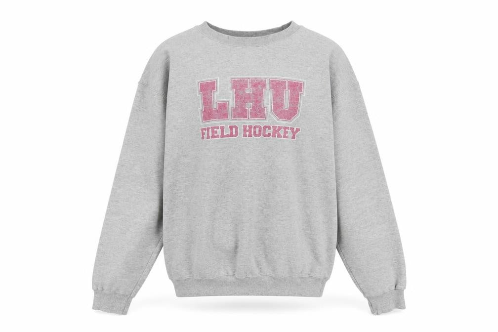 Hanes Men's Grey LHU Field Hockey Graphic Sweatshirt Size S