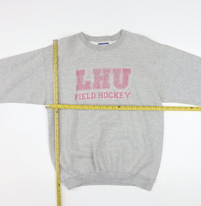 Hanes Men's Grey LHU Field Hockey Graphic Sweatshirt Size S