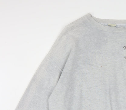 Lee Men's Grey Heavyweight Pullover Sweatshirt L Sports Graphic