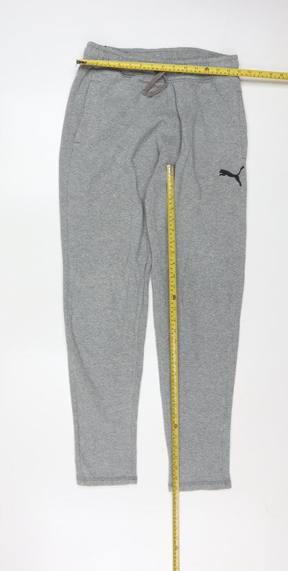 Puma Men's Grey Small Jogger Sweatpants Cotton Blend