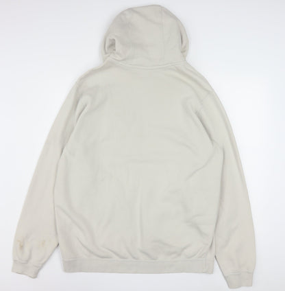 Nike Men’s Beige XL Pullover Fleece Hoodie with Logo
