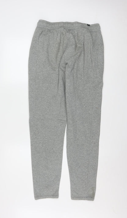 Puma Mens Grey Small Jogger Sweatpants Tapered Fleece Activewear