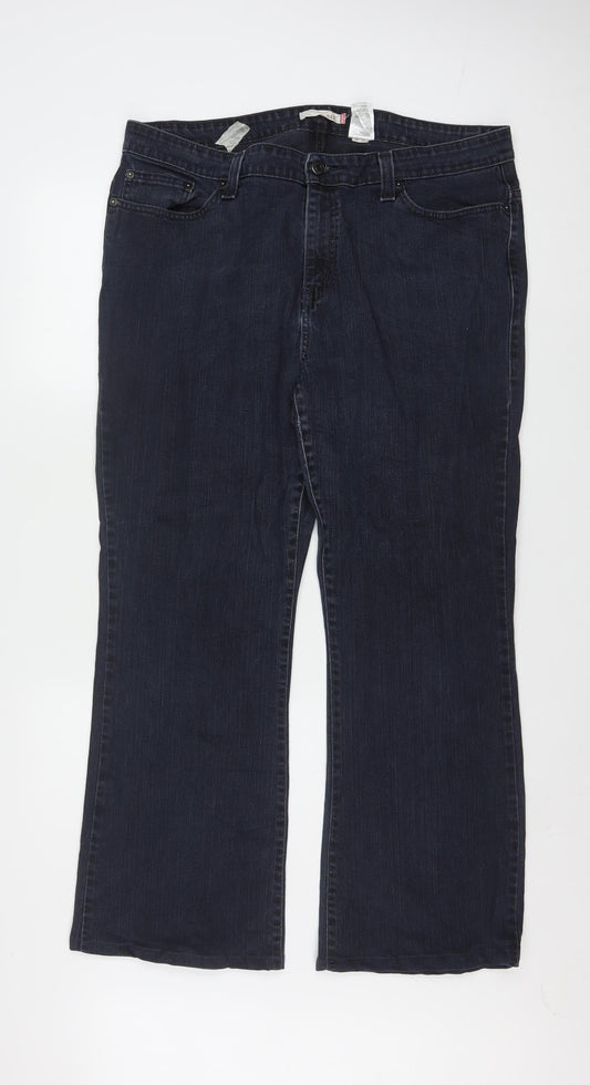Levi's Women's Blue 516 Bootcut Jeans Size 20 Regular Fit Denim
