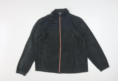 Starter Womens Grey M Fleece Full Zip Basic Active Jacket