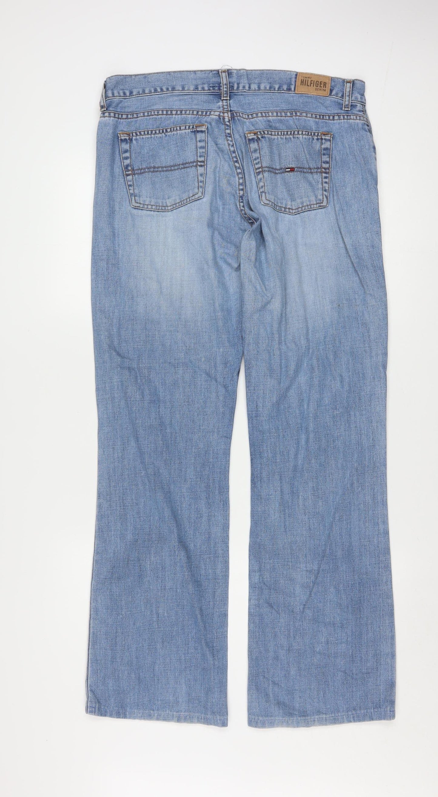 Tommy Hilfiger Women Blue Flared Jeans 32W 34L Denim Mid Rise