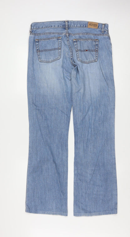 Tommy Hilfiger Women Blue Flared Jeans 32W 34L Denim Mid Rise