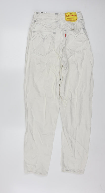 Levi's Red Women's Ivory High Loose Tapered Jeans Size 26