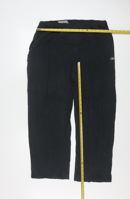 Reebok Mens Black XL Track Pants Lightweight Sports Trousers