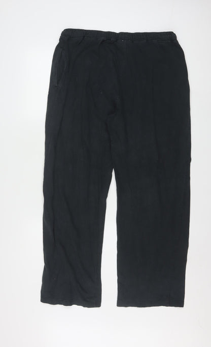 Reebok Mens Black XL Track Pants Lightweight Sports Trousers